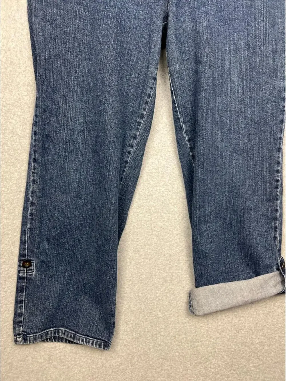 Y2K 90s Charter Club Roll Tab Denim Jeans Womens Plus 16W Outdoor Casual Pockets